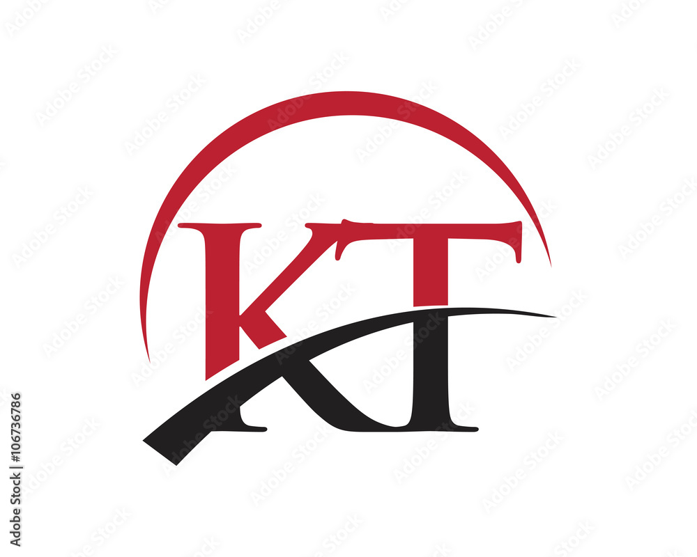 KT red letter logo swoosh KT red letter logo swoosh