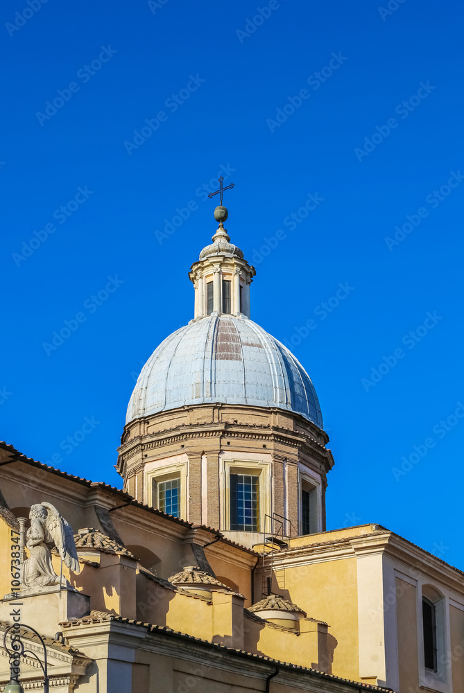 The dome of the church in Italy