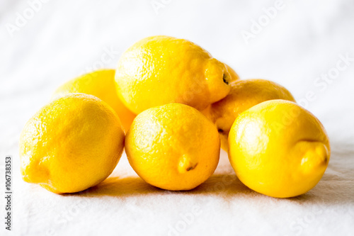 lemons on a white background 