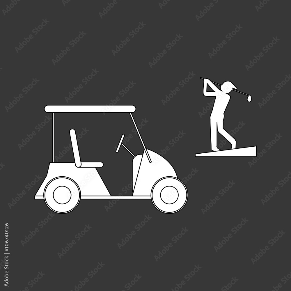 Golf icon design, vector illustration