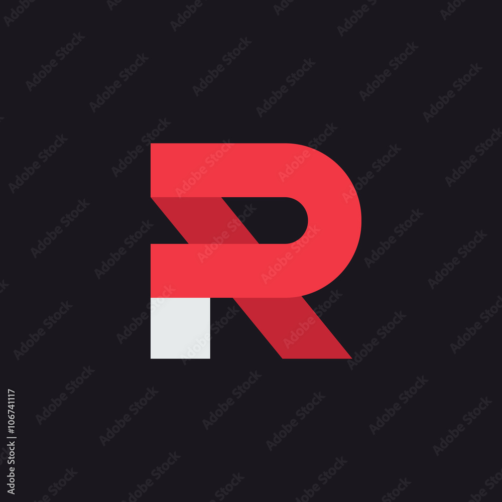 Obraz premium R letter logo design template. Graphic alphabet symbol for corporate business identity. Creative typographic icon concept. Vector element