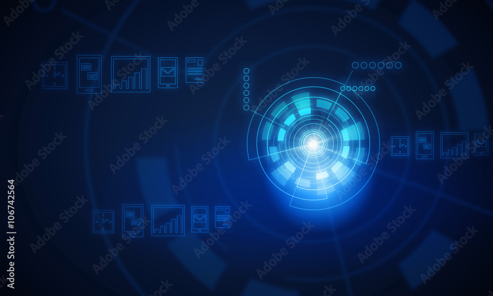 High technology blue background