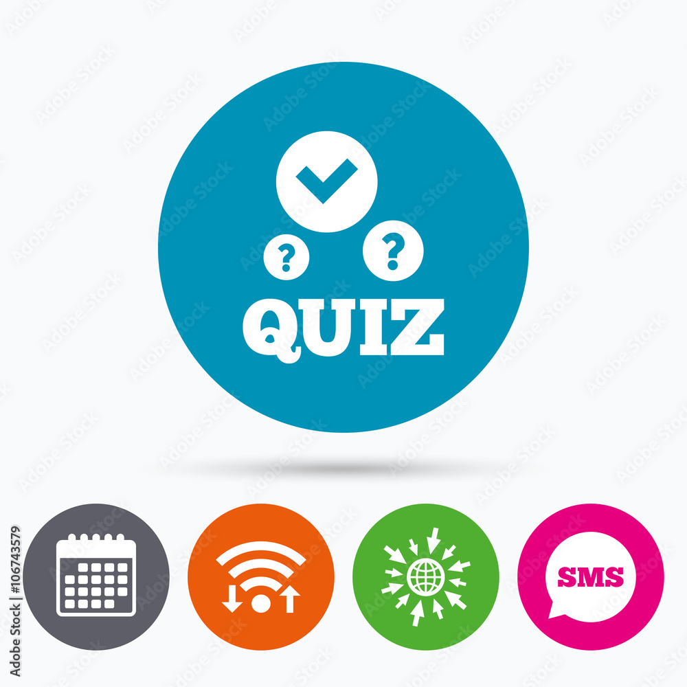 Quiz sign icon. Questions and answers game. Quiz sign icon. Questions and answers game.