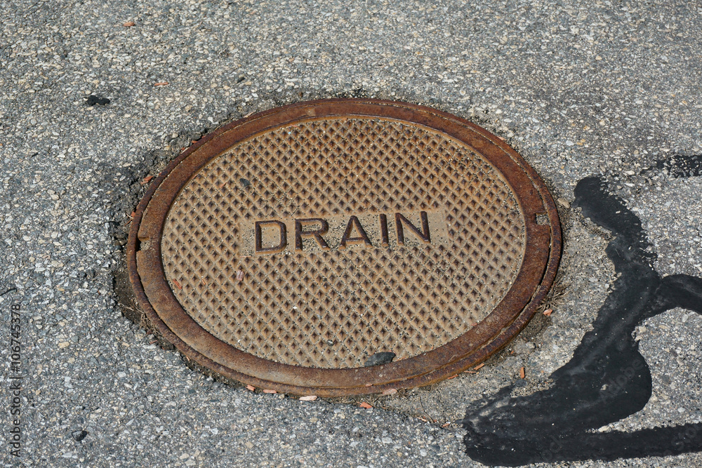 rustic manhole cover for drain system