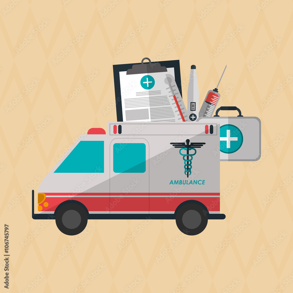 Fototapeta premium ambulance icon design