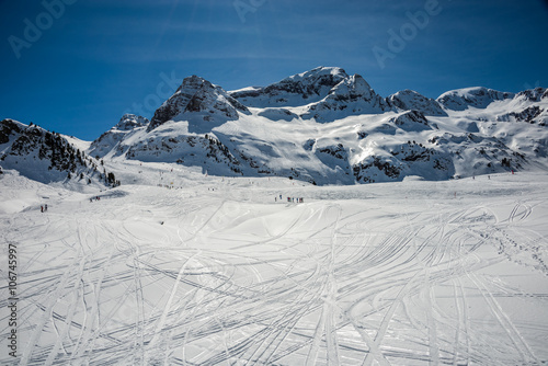 Mountains from formigal winter resort. photo