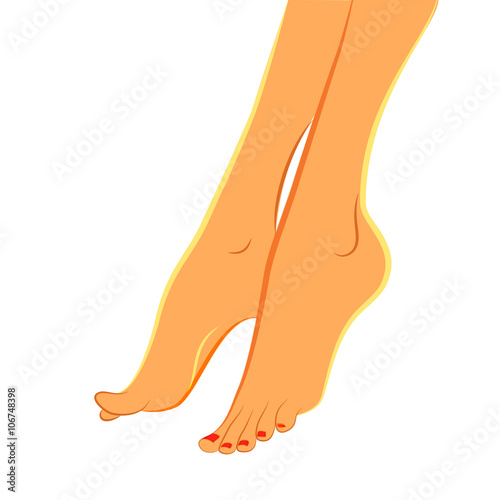 Elegant feet. Pedicure, podiatry concept