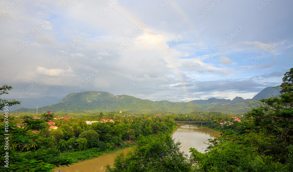 View of Vangvieng, Laos