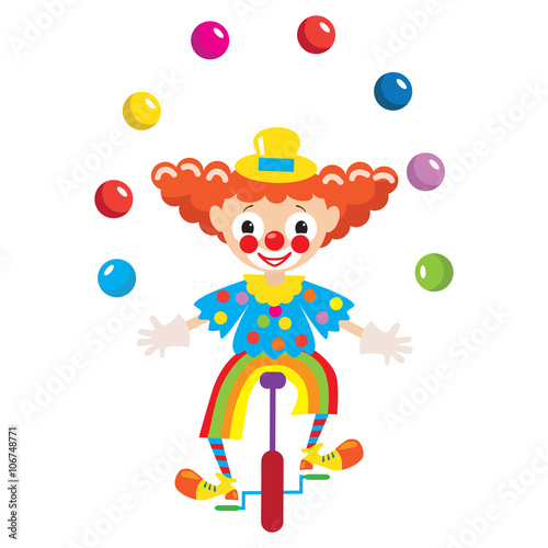 Circus clown vector illustration