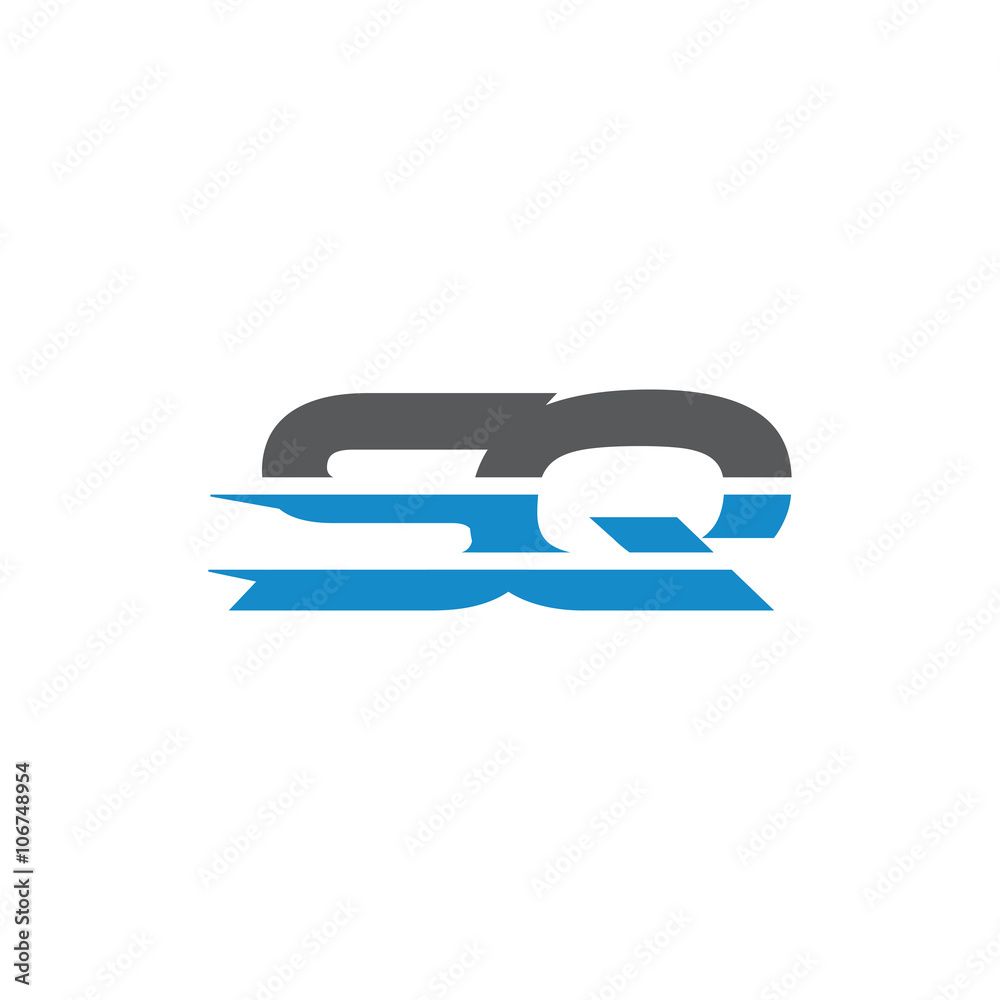 Simple Modern Dynamic Letter Initial Logo sq