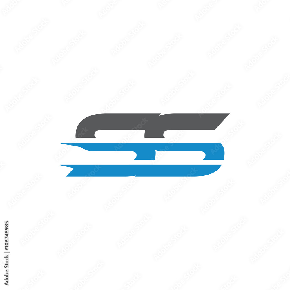 Simple Modern Dynamic Letter Initial Logo ss Simple Modern Dynamic Letter Initial Logo ss