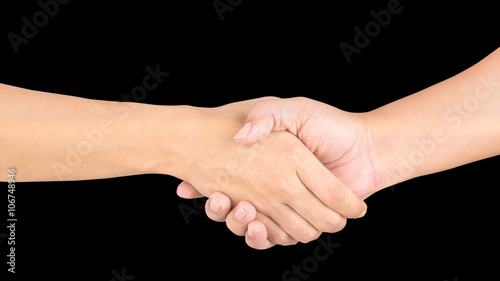 closeup men's handshaking