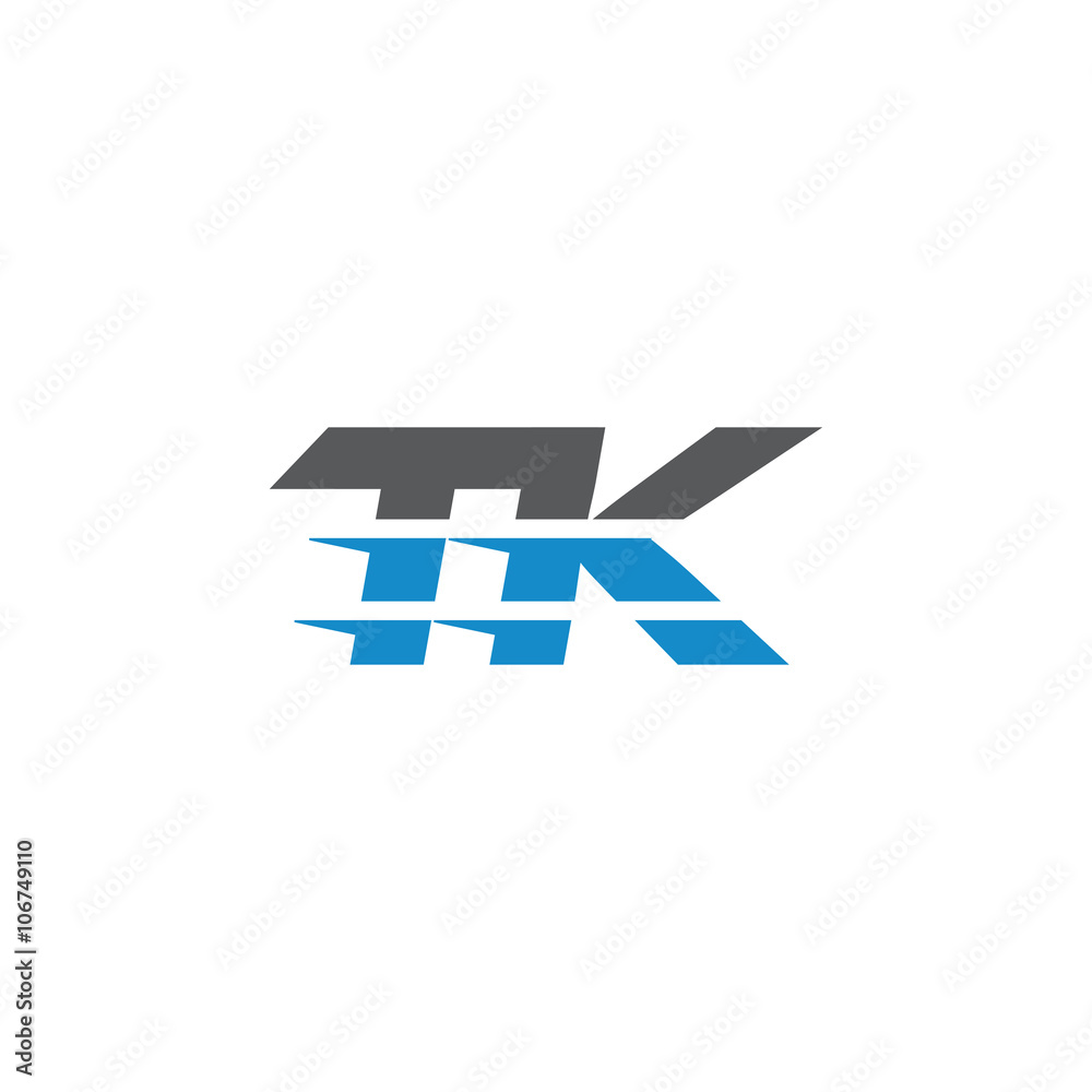 Simple Modern Dynamic Letter Initial Logo tk Simple Modern Dynamic Letter Initial Logo tk