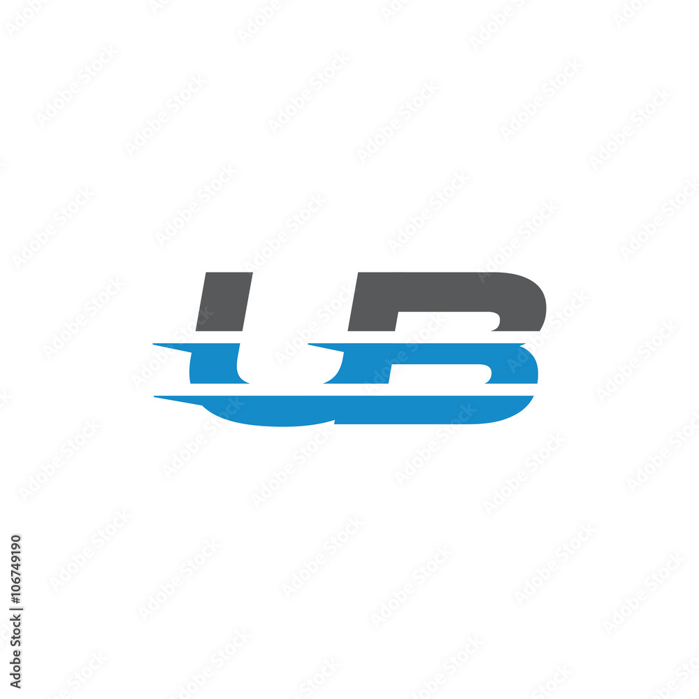 Simple Modern Dynamic Letter Initial Logo ub