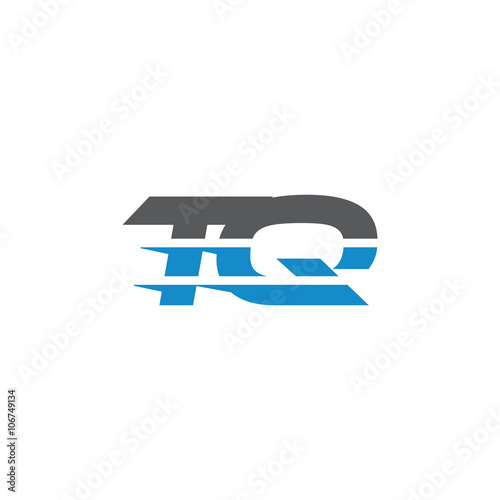 Simple Modern Dynamic Letter Initial Logo tq