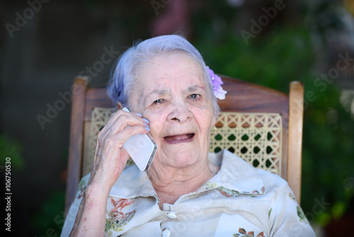 Grandma on the phone