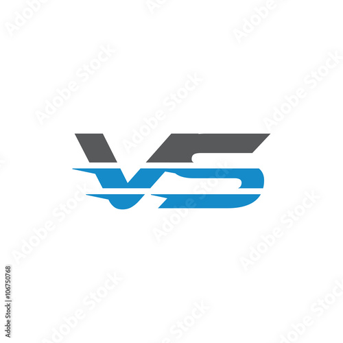Simple Modern Dynamic Letter Initial Logo vs