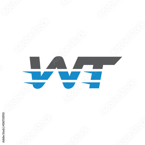 Simple Modern Dynamic Letter Initial Logo wt