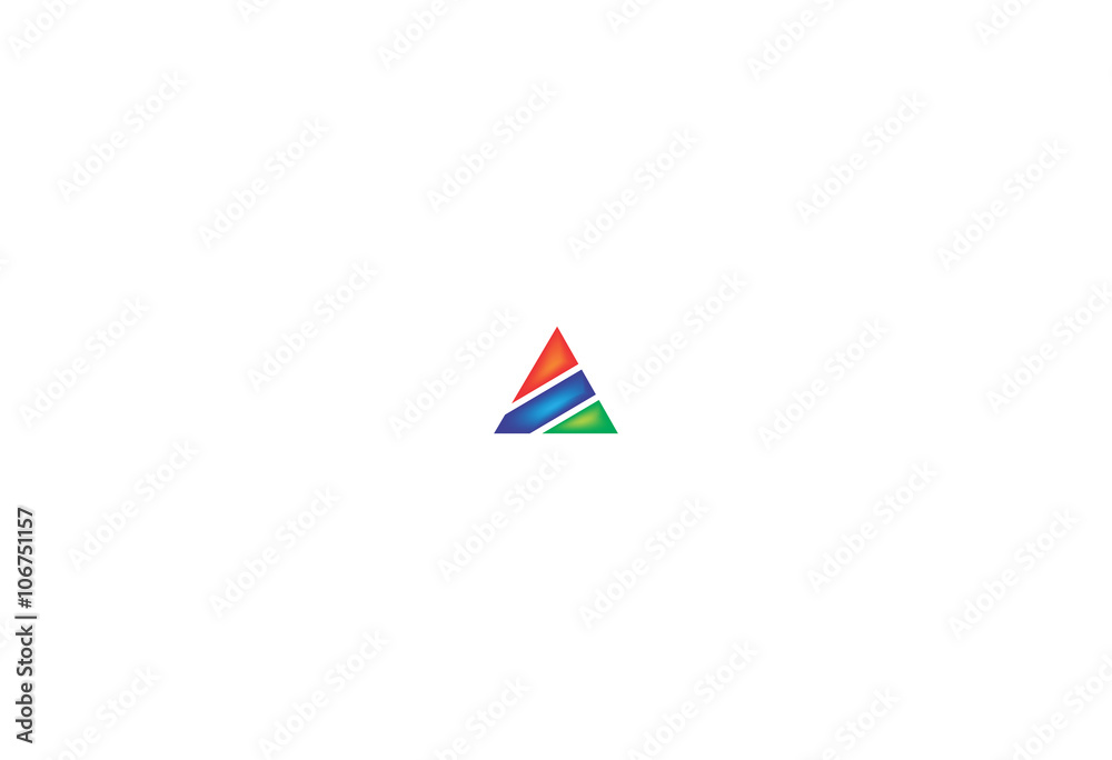 Abstract geometric company triangle logo