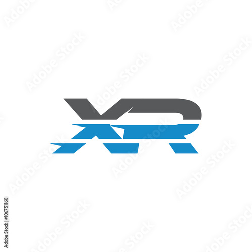 Simple Modern Dynamic Letter Initial Logo xr