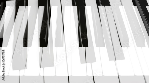 Абстрактное изображение клавиш пианино с использованием двойной экспозиции 