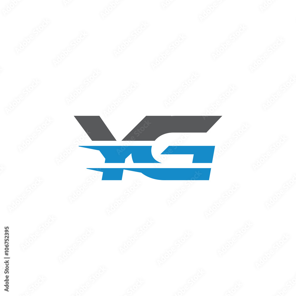 Simple Modern Dynamic Letter Initial Logo yg