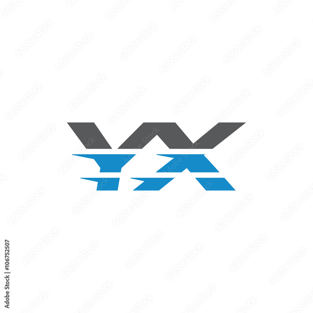 Simple Modern Dynamic Letter Initial Logo yx Simple Modern Dynamic Letter Initial Logo yx