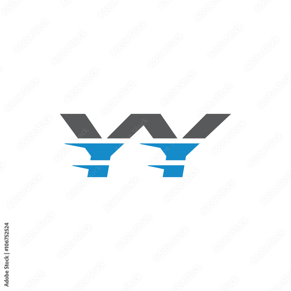 Simple Modern Dynamic Letter Initial Logo yy Simple Modern Dynamic Letter Initial Logo yy
