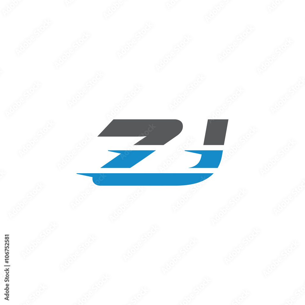Simple Modern Dynamic Letter Initial Logo zj Simple Modern Dynamic Letter Initial Logo zj