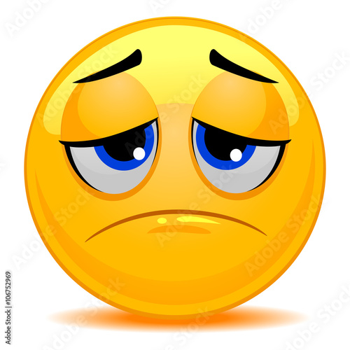 Vector Illustration of Smiley Emoticon Sad Face