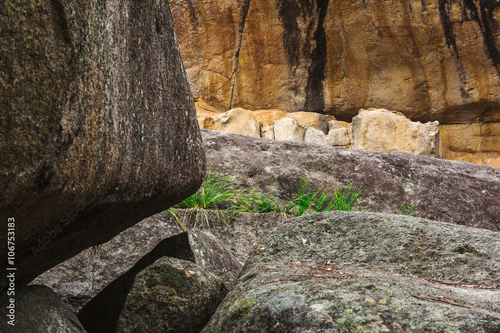 Underground creek in Girraween National Park during the day in Queensland, Australia Underground creek in Girraween National Park during the day in Queensland, Australia