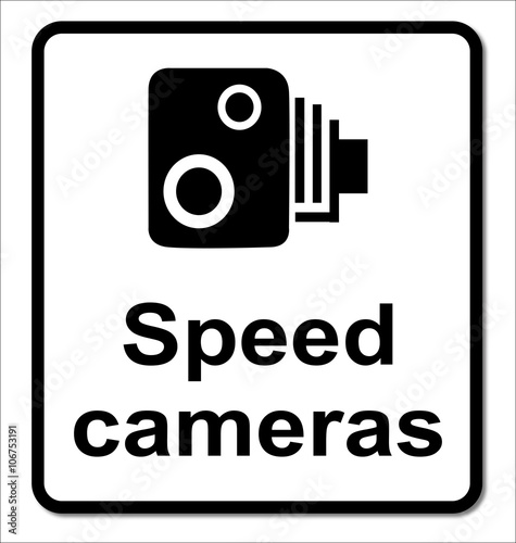 Isolated Speed Cameras Sign