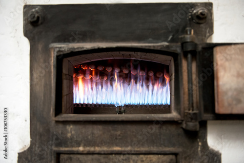 Burning jets in an old bakery oven