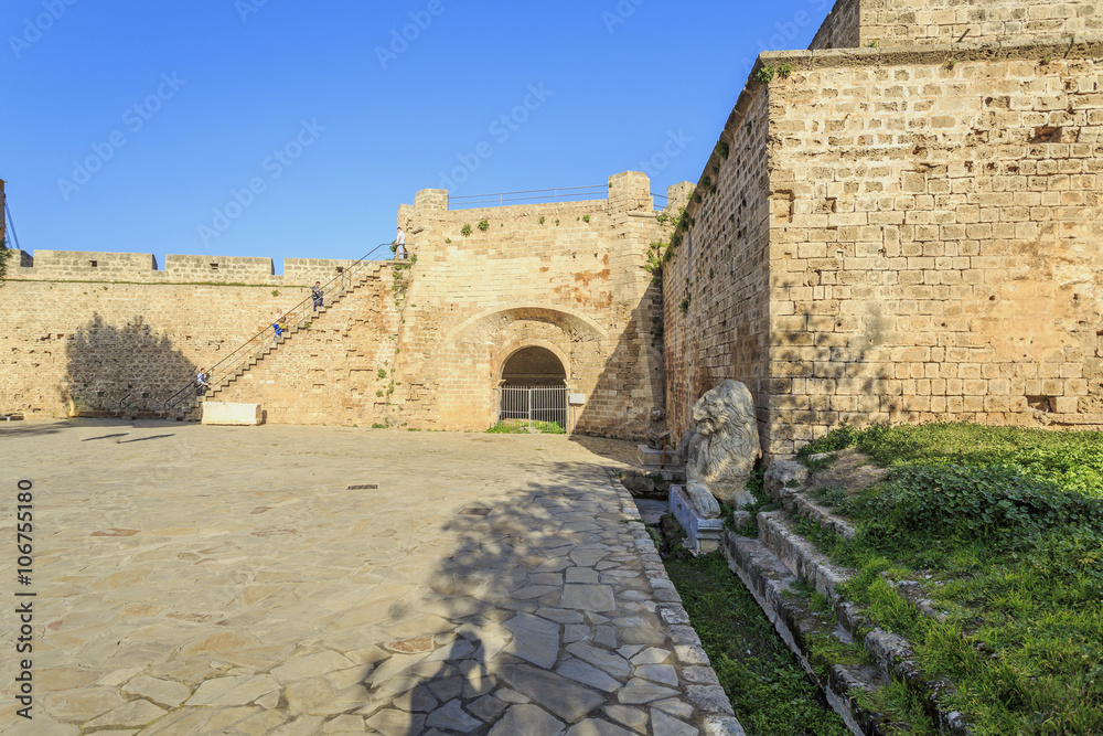 Famagusta city walls leading to Otello Stronghold, Cyprus