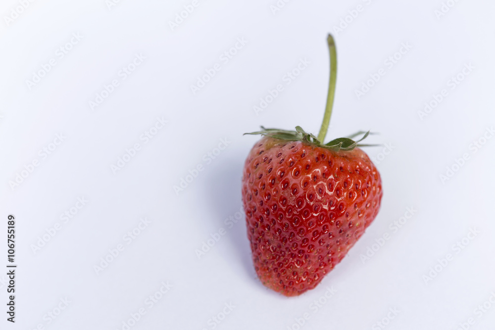 Fresh red strawberry with space on white background Fresh red strawberry with space on white background