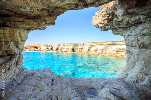 Beautiful cliffs and arches in Aiya Napa, Cyprus © eunikas