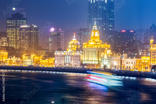 Canvas Print shanghai bund closeup