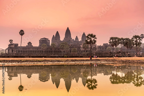 Sunrise at Angkor Wat.