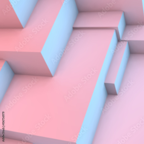 Abstract background with rose quartz and serenity cubes