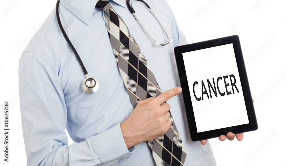 Doctor holding tablet - Cancer Doctor holding tablet - Cancer
