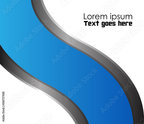 Blue vector Template Abstract background with curves lines and shadow. For flyer, brochure, booklet and websites design 