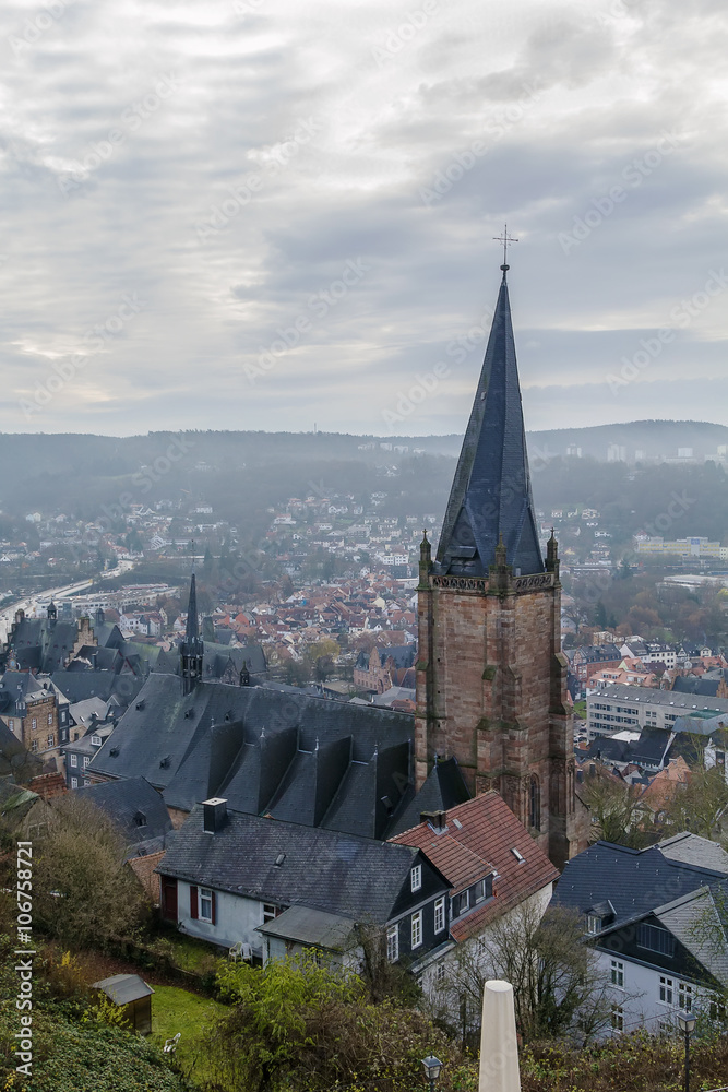 Naklejka premium St. Mary's Church in Marburg, Germany