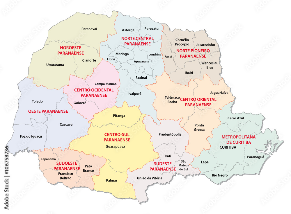 parana administrative map