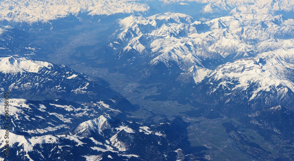survol des alpes autrichiennes