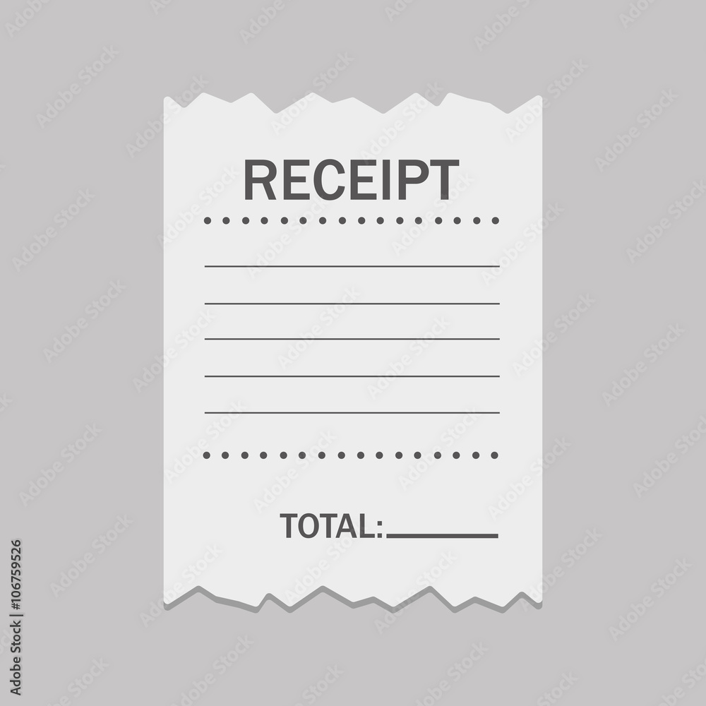 Blank receipt Stock-Vektorgrafik Adobe Stock Blank receipt Stock-Vektorgrafik Adobe Stock