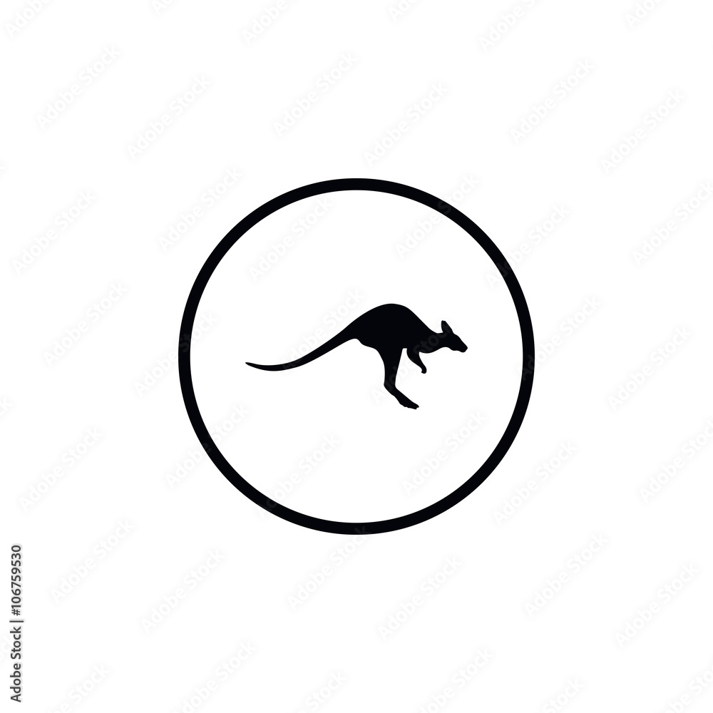 Silhouette of a kangaroo Silhouette of a kangaroo