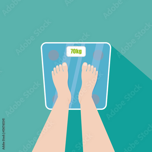 Man standing on the scale