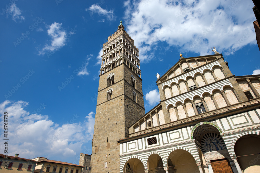 Cathedral of San Zeno - Pistoia Italy / The Cathedral of San Zeno (St. Zeno) X century in Piazza Duomo (Cathedral square). Pistoia, Tuscany, Italy