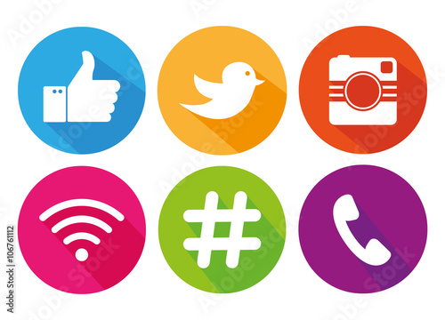 Icons for social networking vector