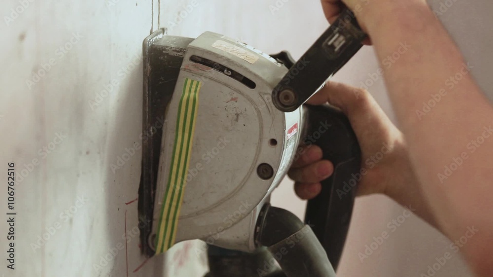 Creation of technical grooves using a tool for further wiring Creation of technical grooves using a tool for further wiring